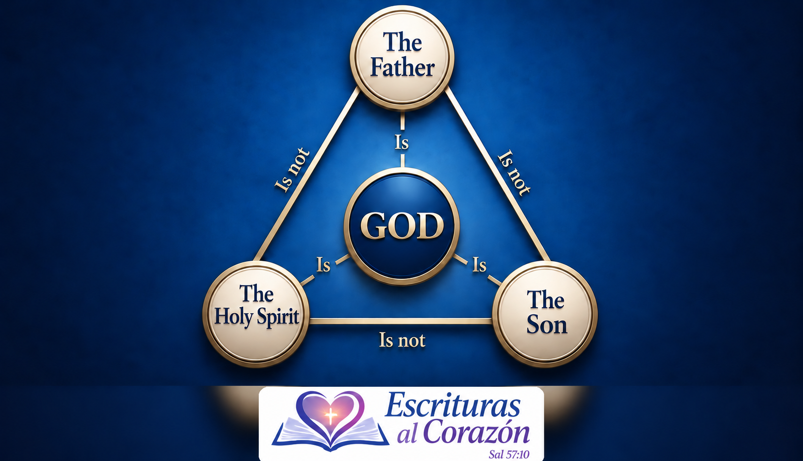 Diagram depicting the Father, the Son, and the Holy Spirit as the one God