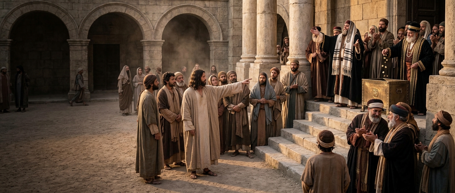Jesús confrontando públicamente a líderes religiosos